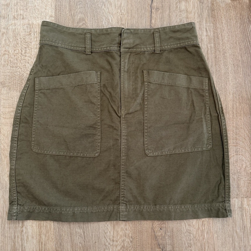 Faherty Miniskirt Surplus Organic Cotton Linen Blend Camp Lark Women's 6